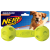 NERF - Nerf Dog Squeak Barbell - Green/Red - Medium - Pet Supplies
