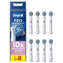 Oral B - Pro Sensitive Clean Toothbrush Heads - White - 8 Counts - Health and Personal Care