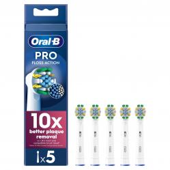 Oral B - Pro Floss Action Toothbrush Heads - White - 5 Counts - Health and Personal Care