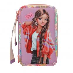 TOPModel - Triple Pencil Case with Pendant GIRL POWER - Purple - Toys