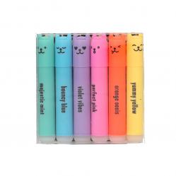 Trend - PENfection Mini Highlighter - Pastel yellow, orange, pink, purple, green, blue - Mini - Toys