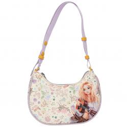 TOPModel - Halfmoon Handbag COWGIRL - Cream with Pale Purple and Yellow Accents - Small - Toys
