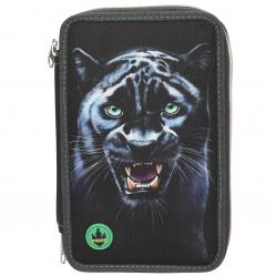 Dino World - Adventure World Triple Pencil Case LED PANTHER - Dark Grey - Toys