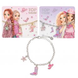 TOPModel - Bracelet with Charms - Cowgirl - Adjustable Length 18 cm + 5 cm Extension - Toys