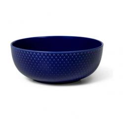 Lyngby Porcelæn - Rhombe Color Bowl 15.5 cm - Dark Blue - Home and Kitchen