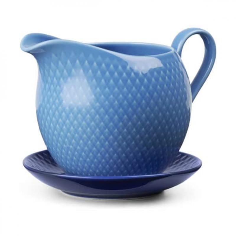 Lyngby Porcelæn - Rhombe Color Sauce Boat 67 cl - Blue - Home and Kitchen
