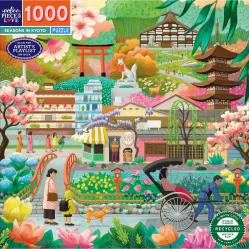 Eeboo - Puzzle 1000 pcs - Seasons in Kyoto (EPZT696) - Toys