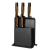 Fiskars - FunctionalForm Knife Block with 5 Knives - Black - Home and Kitchen