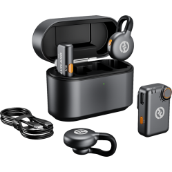 Hollyland - LARK M2S Combo Wireless Lavalier Microphone - Space Gray - Compact - Musical Instruments & DJ