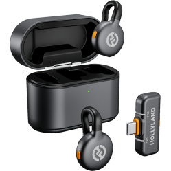 Hollyland - LARK M2S Duo Wireless Lavalier Microphone with USB-C Plug - Space Gray - Musical Instruments & DJ