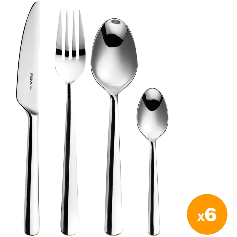 Fiskars - FunctionalForm Cutlery Gift Box - 24 Pieces - Steel - Home and Kitchen