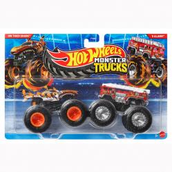 Hot Wheels - Monster Trucks 1:64  - HW Tiger Shark vs 5 Alarm (JCC76) - Toys