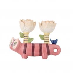 Bloomingville - Missy Candle Holder - Rose - Stoneware - Home and Kitchen