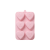 Rice - Silicone Baking Form with 6 Hearts - Soft Pink - Baby and Children
