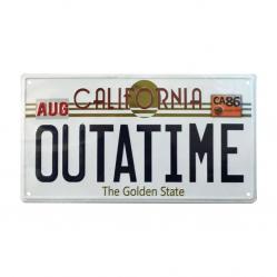 Back To The Future Replica Number Plate Tin Sign - Fan Shop and Merchandise