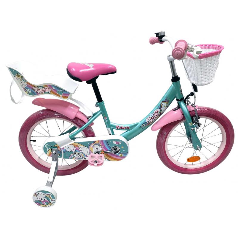 Volare - Children's Bicycle 16" - Unicorn Green (61681) - Toys