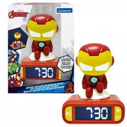 Lexibook - Iron Man Night Light Alarm Clock with Sounds - Red - Baby and Children