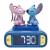 Lexibook - Stitch & Angel Night Light Alarm Clock with Sounds - Blue/Pink - Compact Size - Baby and Children