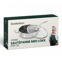 Gladkokken - Hybrid sautepan with lid - Ø28 - 28 cm - Home and Kitchen