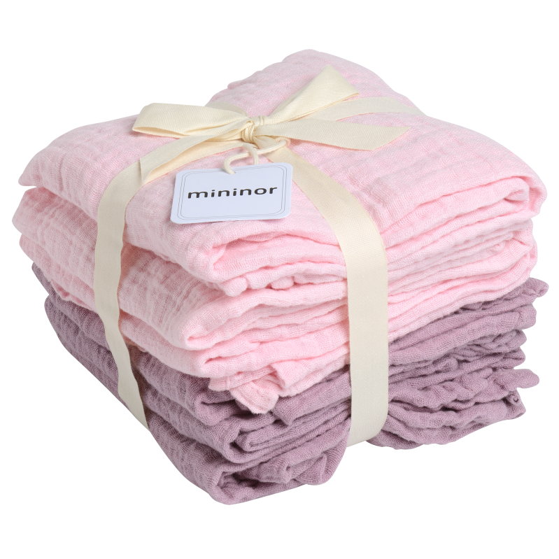 Mininor Global - Organic Muslin Cloth - 6pcs Rose/Heath flower (10264) - Baby and Children Mininor Global - Organic Muslin Cloth - 6pcs Rose/Heath flower (10264) - Baby and Children