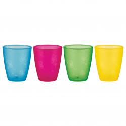 Nuby - 4P Drinking Tumbler Set - Vibrant - 300 ml + 9 m - Baby and Children