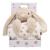 Carlo Baby - Fleece Blanket Beige Star & Stuffed Animal Beige Rabbit (18433) - Toys