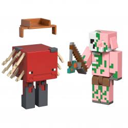 MINECRAFT CORE FIGURE 2-PACK -Zombified Piglin & Minecraft Strider - Toys