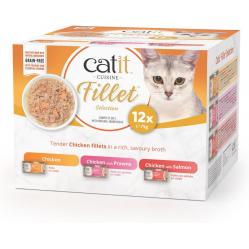 Catit - Cuisine Chicken Fillets Variety Pack 12x75g - Pet Supplies