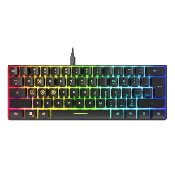 Speedlink - LETOS RGB 60% Gaming Keyboard - US Layout - Black - Computers