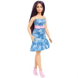 Barbie - Fashionista Doll,  Denim Butterfly Dress (HyT89) - Toys