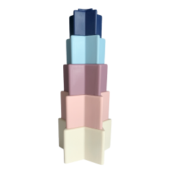 Magni - Silicone Stacking Tower w. Star Shaped Boxes (5548) - Toys