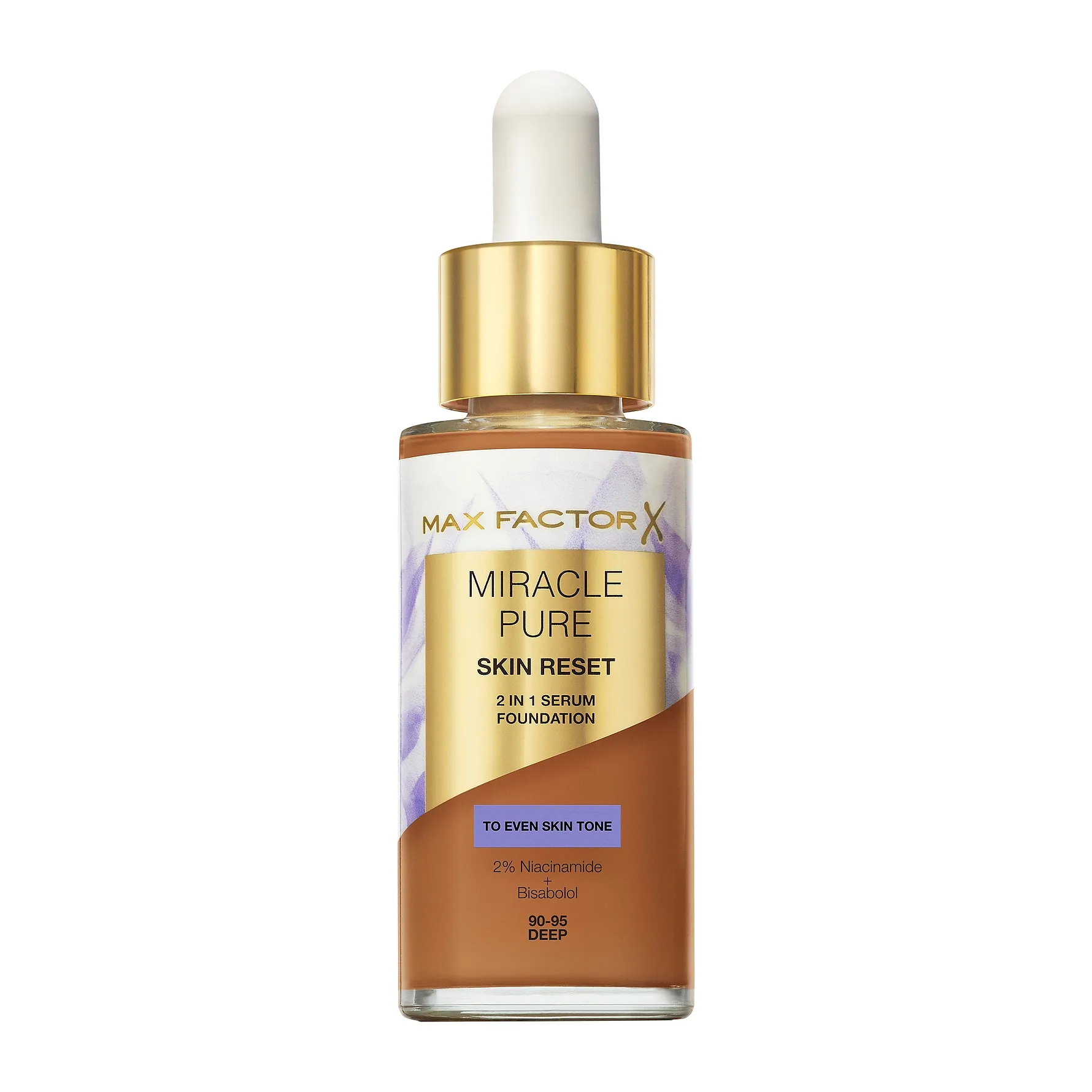 Max Factor - Miracle Pure 2in1 Skin Reset Serum Foundation - 90-95 Deep - Beauty