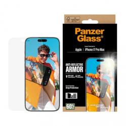 PanzerGlass - Anti-Reflective Armor Screen Protector - iPhone 17 Pro Max - w. EasyAligner - Electronics