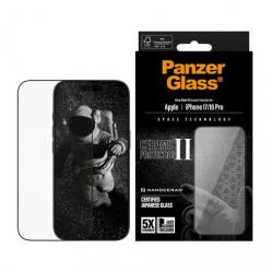 PanzerGlass - Ceramic II Screen Protector - iPhone 17/iPhone 16 Pro - UWF w. EasyAligner - Electronics