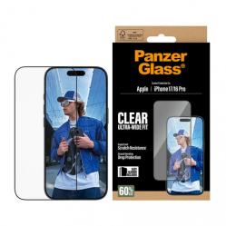 PanzerGlass - Screen Protector - iPhone 17 - iPhone 16 Pro - Ultra-Wide Fit w. EasyAligner - Electronics