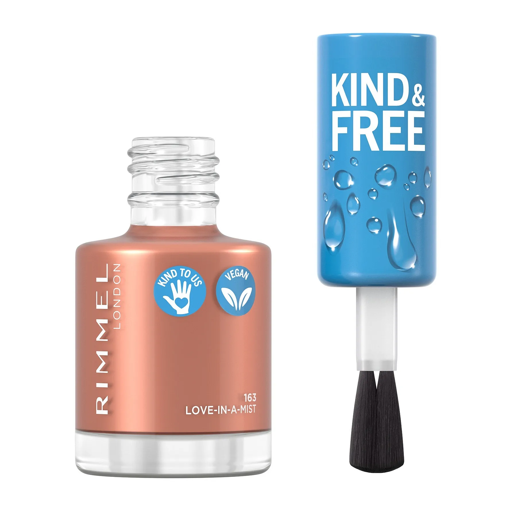 Rimmel - Kind & Free - Clean Nail Polish - 163 love-in-a-mist - Beauty