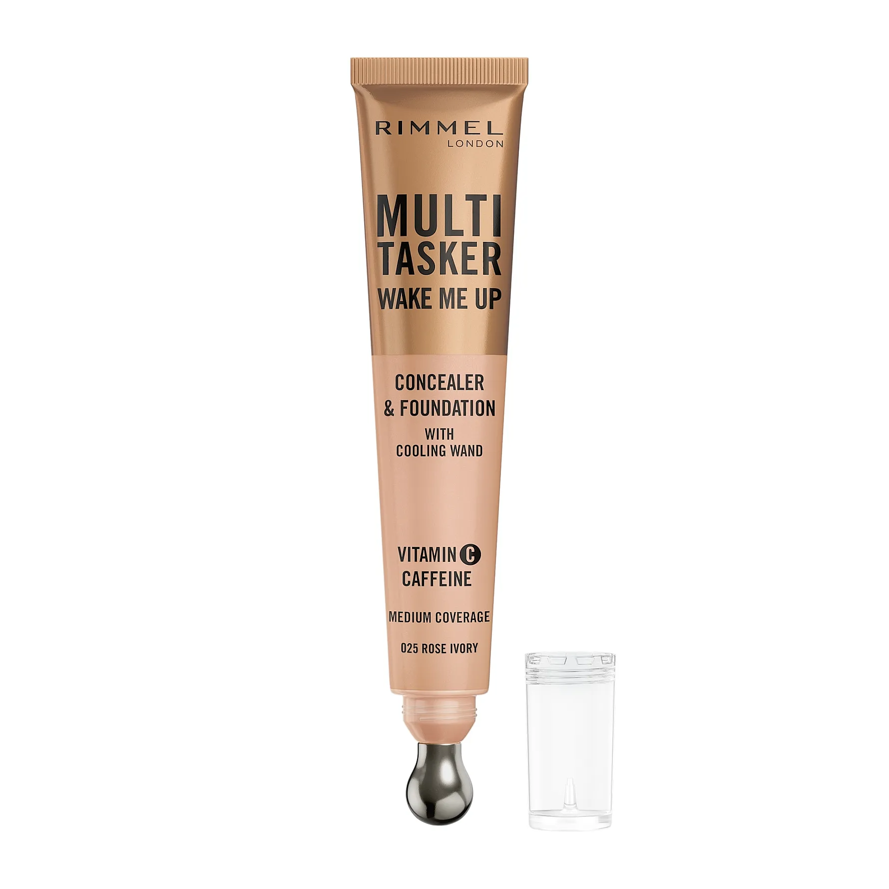 Rimmel - Multi-Tasker Wake Me Up Concealer & Foundation - 025 Rose Ivory - Beauty