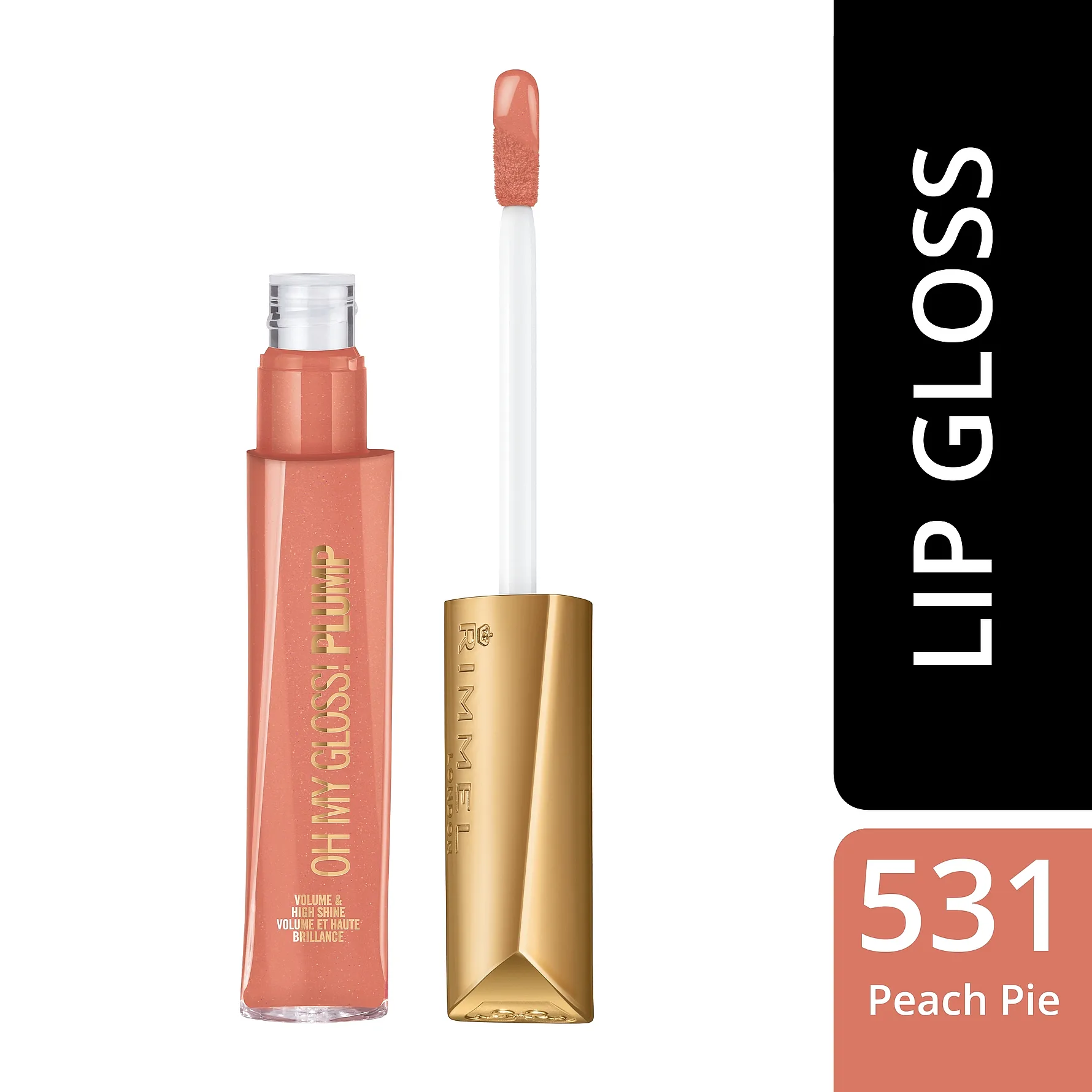 Rimmel - Oh my gloss Plump - High-shine Lipgloss - 531 Peach pie - Beauty