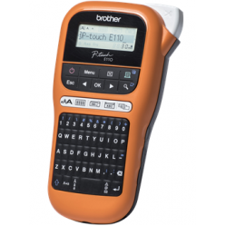 Brother - PT-E110VP Handheld Labelling Machine - Pro Kit with Case & Tape - Office and School Supplies