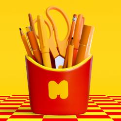 Mustard - Fries 'n Scribes - 10 cm x 8 cm - Gadgets