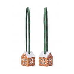 Kähler - Gingerbread Christmas Bauble - 2 stk. - H5 cm - Home and Kitchen