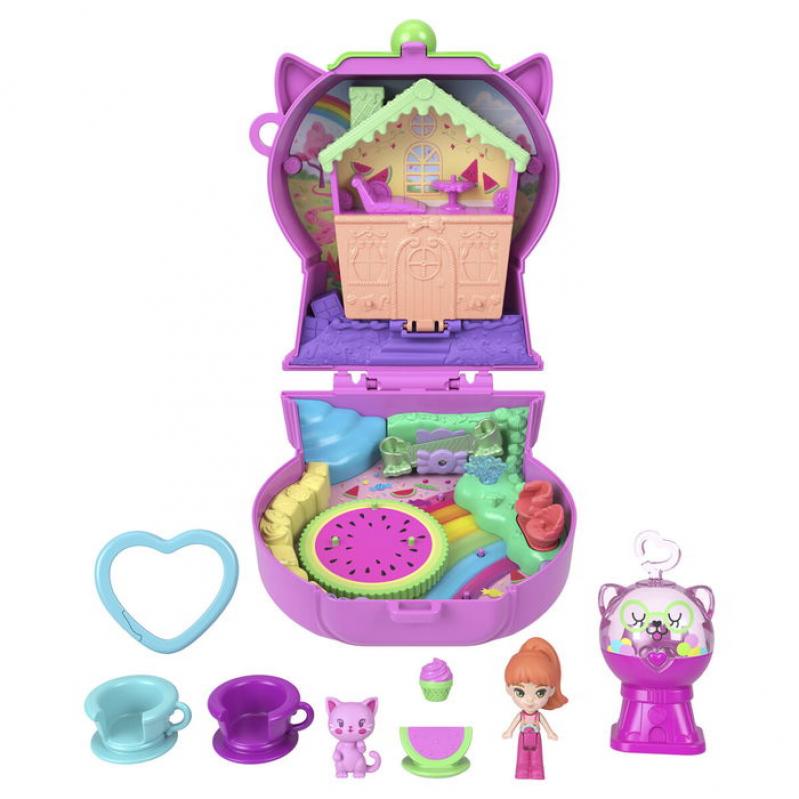 Polly Pocket - Core Compact Watermelon Gumball Kitty (JKC50) - Toys