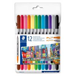 Staedtler - Dual-Tip Markers, 12 Assorted - Toys
