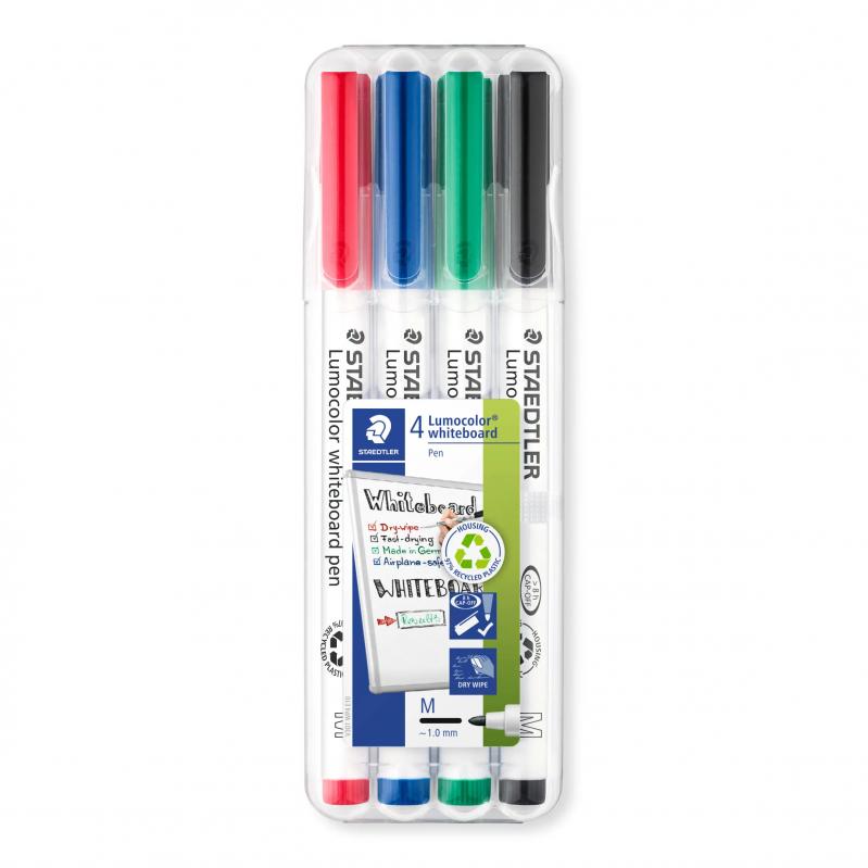Staedtler - Lumocolor whiteboard marker - 4 pc asst. (301 WP4) - Office and School Supplies