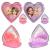 Topmodel - TOPModel Folding Hairbrush with Mirror - Heart Shaped - Transparent Pink and Purple (0413030) - Toys