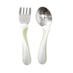 Bambino - My First Fork & Spoon - Mint - Baby and Children