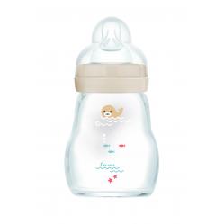 MAM - Feel Good Glass Bottle - Neutral - 170 ml - Baby and Children