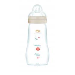 MAM - Feel Good Glass Bottle - Neutral - 260 ml - Baby and Children