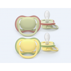 Philips Avent - Ultra air soother, 18m+, light green/yellow - Baby and Children