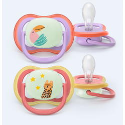 Philips Avent - Ultra air soother, Nighttime, 18m+, purple/pink - Baby and Children